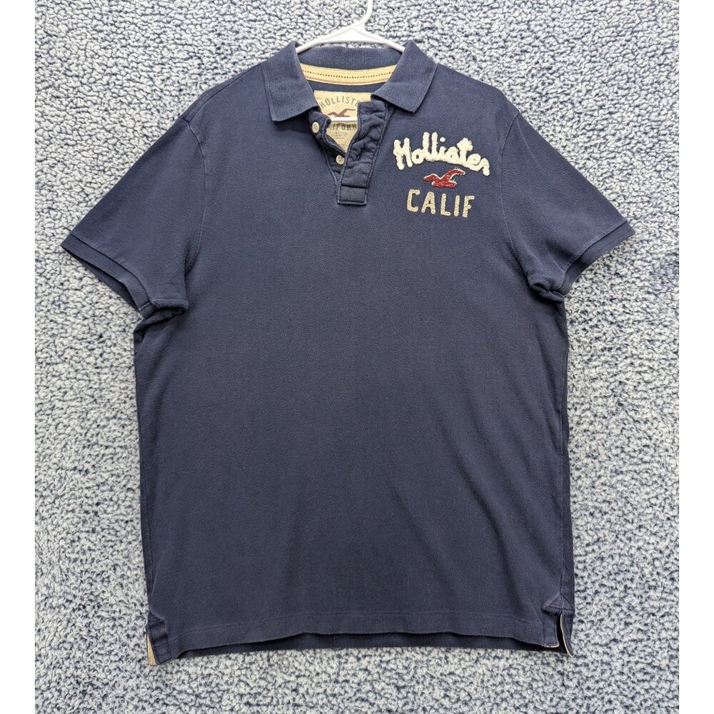 Hollister Blue Polo Shirt Casual Comfort